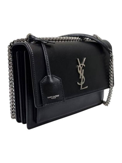 442906 Monogram Sunset Medium Silver Chain Shoulder Bag - SAINT LAURENT - BALAAN 2