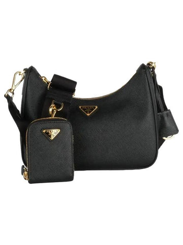 Re-Edition 2005 Saffiano Leather Shoulder Bag Black - PRADA - BALAAN 1