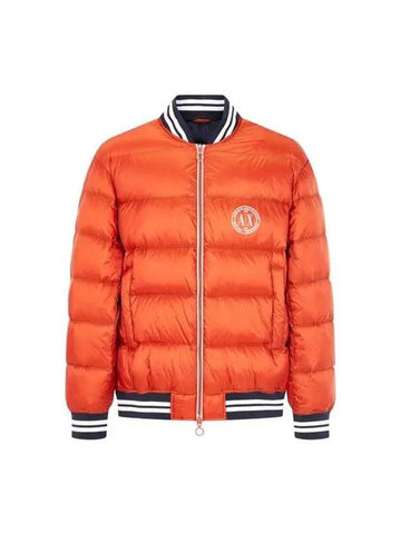 Men s Circle Logo Duck Down Padded Jacket Dark Orange - ARMANI EXCHANGE - BALAAN 1