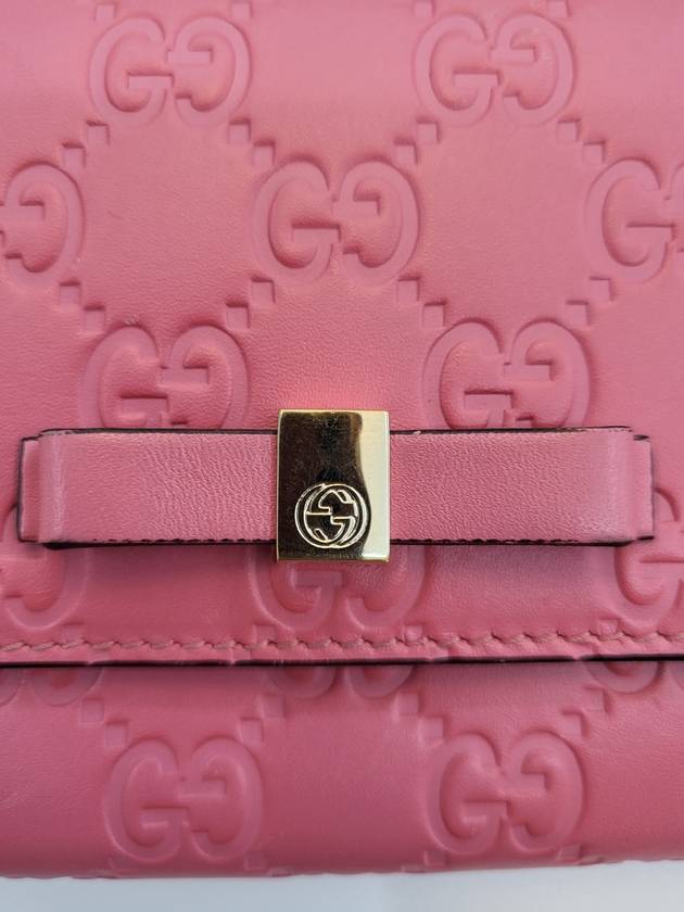 Cima Signature Pink Long Wallet 388679 - GUCCI - BALAAN 10