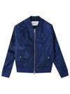 Heart Logo Bomber Jacket Blue - AMI - BALAAN 2