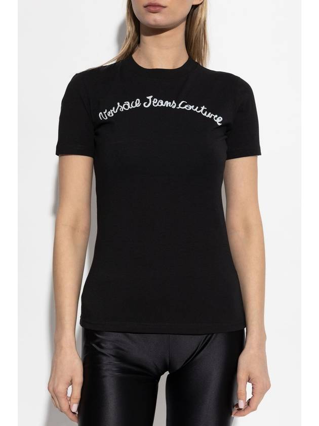 Versace Jeans Couture T-shirt With Logo, Women's, Black - VERSACE - BALAAN 3