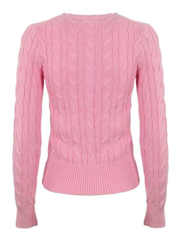 Women's Embroidered Logo Knit Top Pink - POLO RALPH LAUREN - BALAAN 3