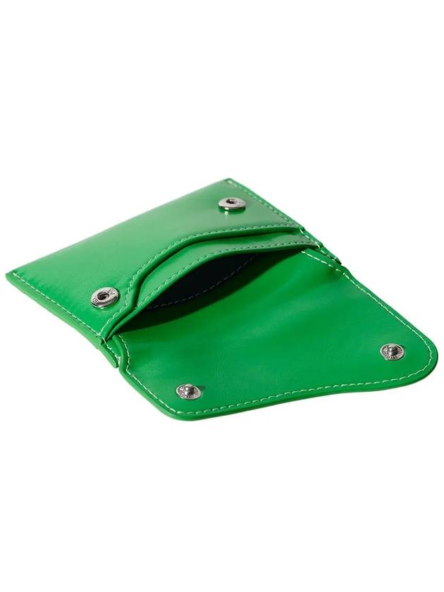 Dot Saddle Slim Mini Transportation Card Wallet Green - LE MASQUE - BALAAN 5