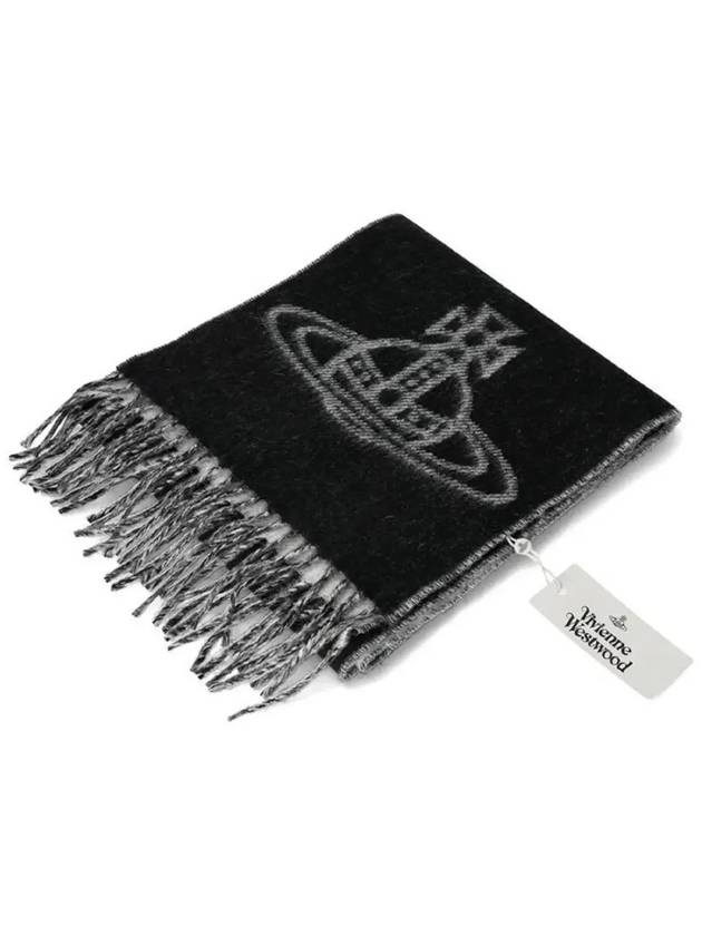 ORB Logo Muffler Black - VIVIENNE WESTWOOD - BALAAN 3