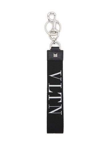 VLTN Embroidery Keyring Black - VALENTINO - BALAAN 1