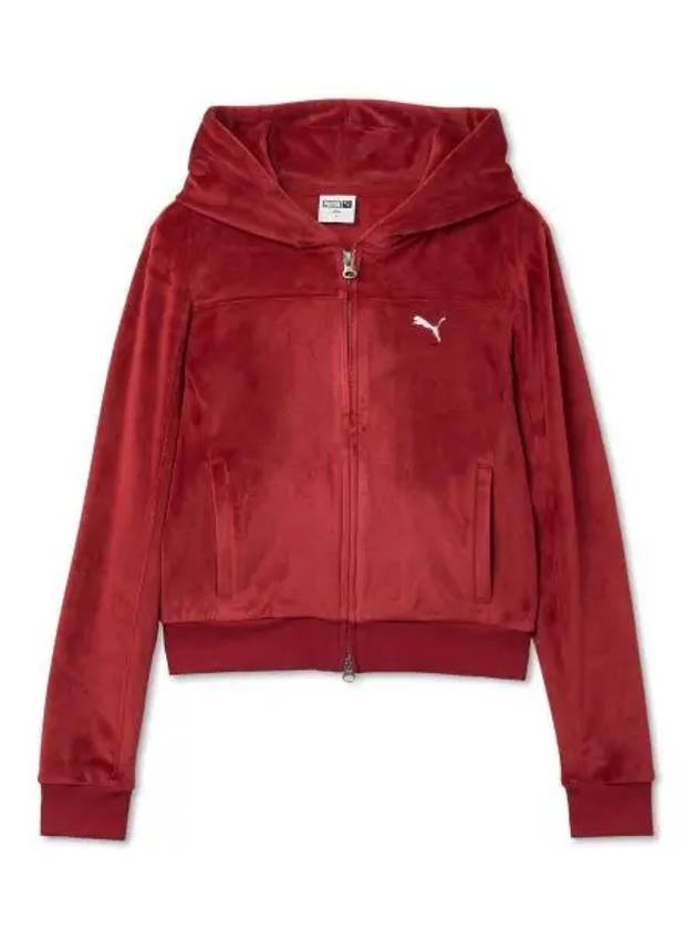 Women s Pierced Winter Hooded Zip Up Red 940931 02 - PUMA - BALAAN 1