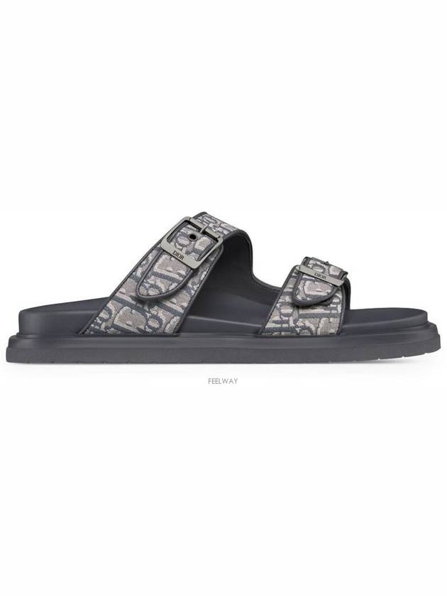 Aqua Oblique Jacquard Sandals Blue - DIOR - BALAAN 3