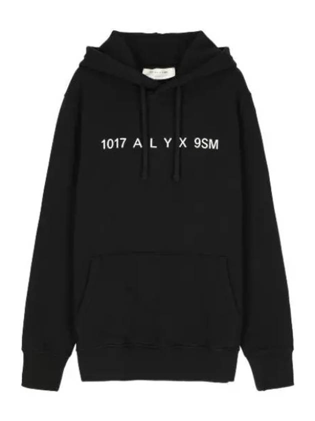 front logo hooded black t shirt hoodie - 1017 ALYX 9SM - BALAAN 1