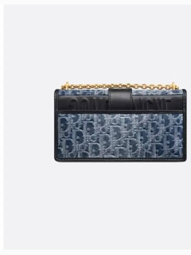 30 Montaine East West Chain Denim Cross Bag Blue - DIOR - BALAAN 5