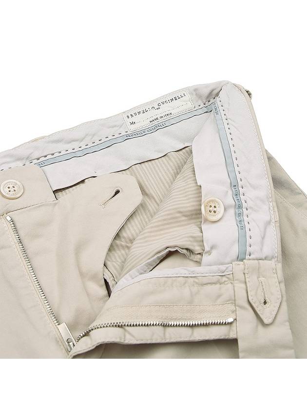 Tapered Chino Cotton Straight Pants Beige - BRUNELLO CUCINELLI - BALAAN 6