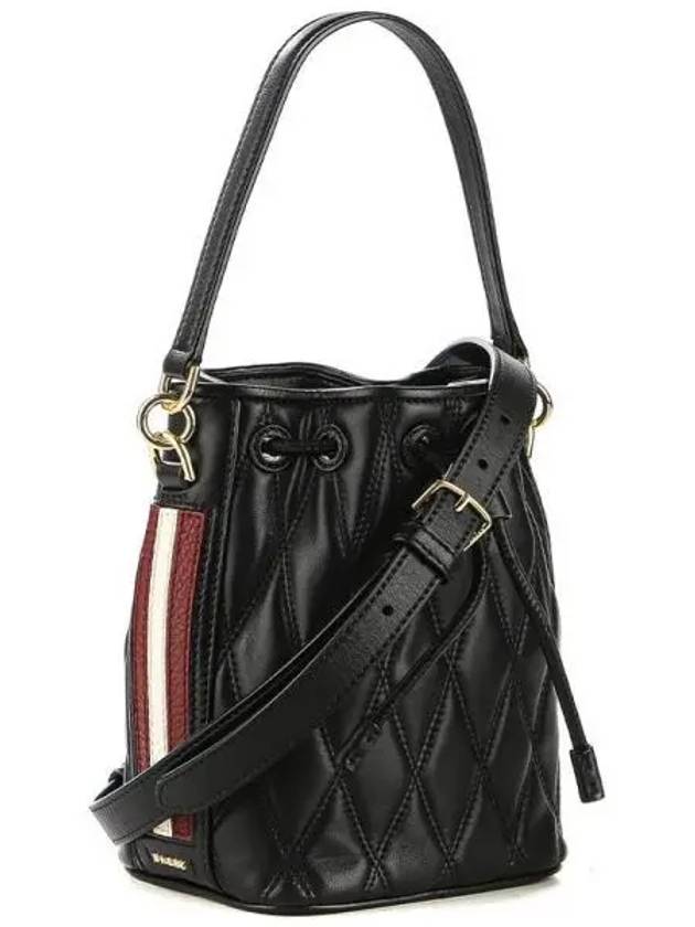 Donae Leather Bucket Bag Black - BALLY - BALAAN 2