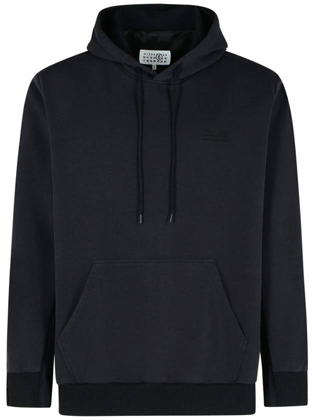 Mm6 Maison Margiela Black Cotton Blend Sweatshirt - MAISON MARGIELA - BALAAN 1