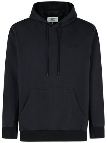 Mm6 Maison Margiela Black Cotton Blend Sweatshirt - MAISON MARGIELA - BALAAN 1