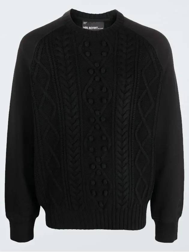 Hybrid Knit Top Black - NEIL BARRETT - BALAAN 4