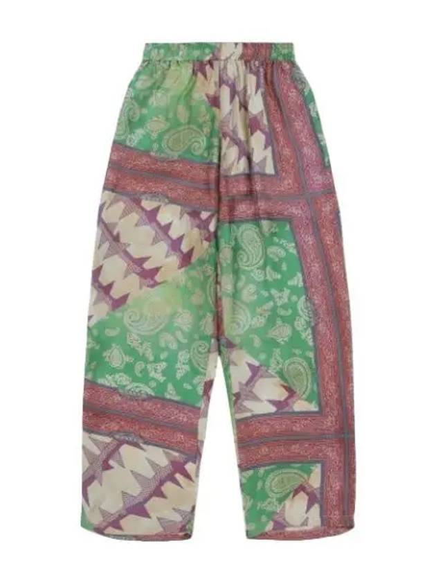 Aries Scarf Print Silk Slacker Pants Multi - ARIES - BALAAN 1