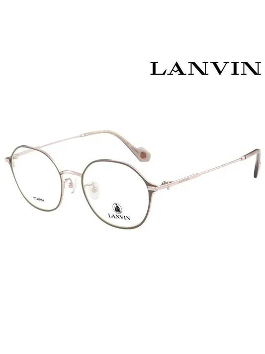 Glasses Frame LNV256SLB 771 Round Titanium Women s - LANVIN - BALAAN 1