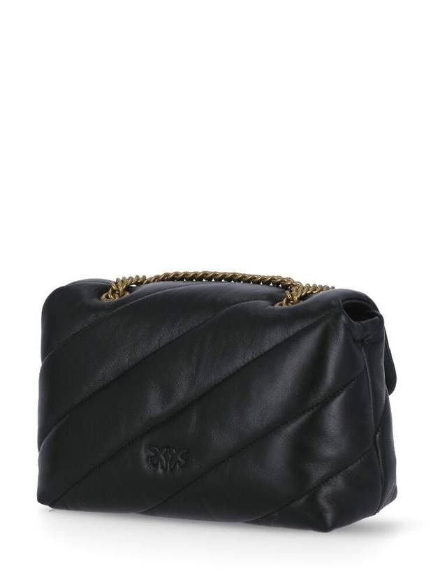 Mini Love Puff Maxi Quilted Leather Shoulder Bag Black - PINKO - BALAAN 4