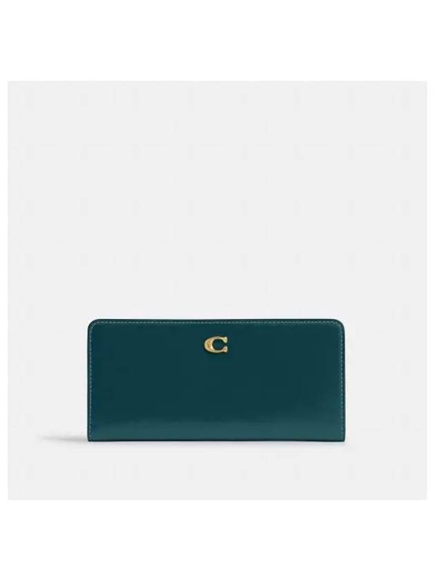 Essential Skinny Long Wallet Blue - COACH - BALAAN 2