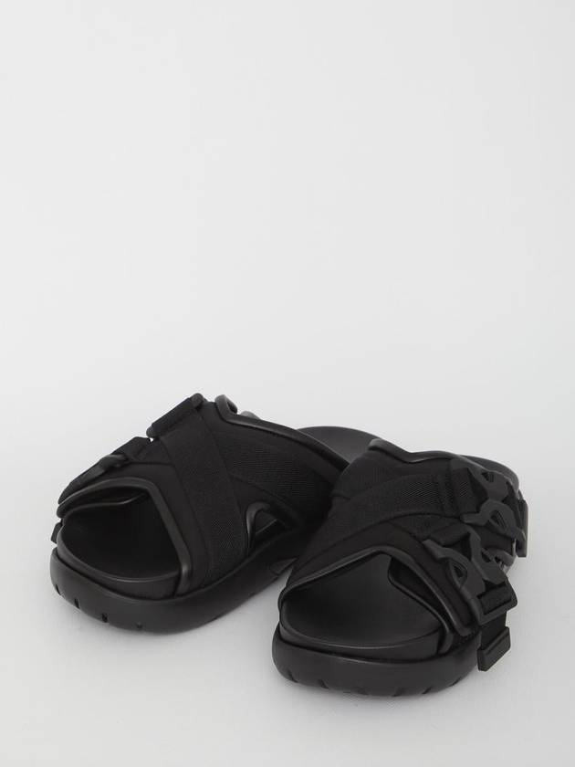 Snap Buckle Fastening Platform Slippers Black - BOTTEGA VENETA - BALAAN 6