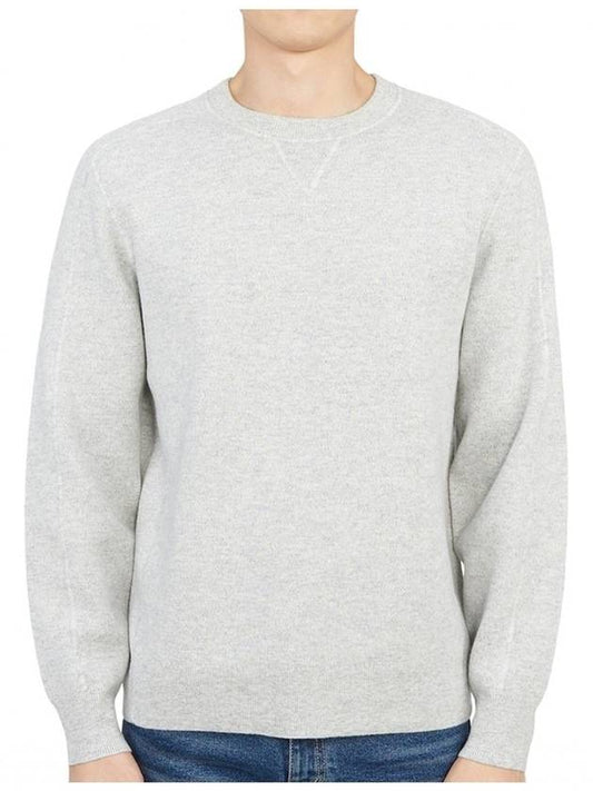 Men's Crew Neck Classic Wool Knit Top Grey - THEORY - BALAAN 2