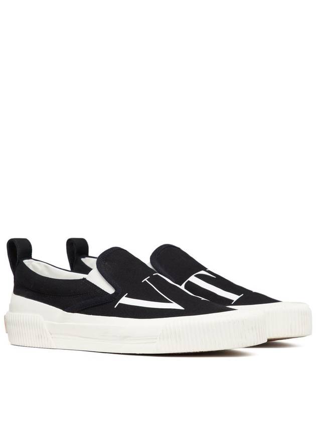 VLTN Canvas Slip-On Black - VALENTINO - BALAAN 3