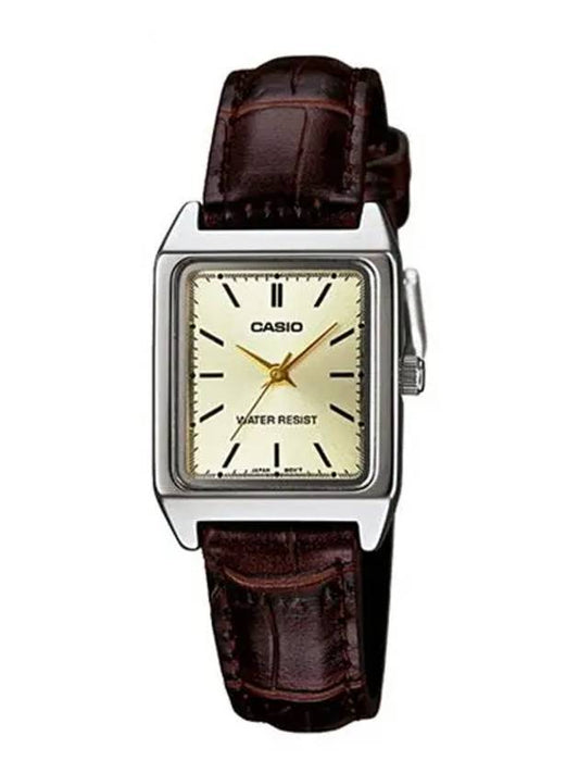 Women's Leather Wrist Watch LTP V007L 9E - CASIO - BALAAN 2