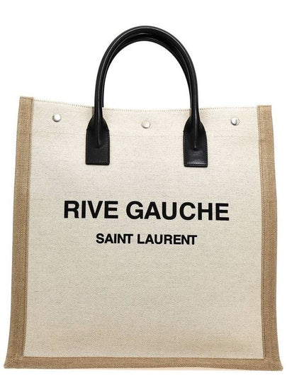 Rive Gauche Canvas Tote Bag Nude - SAINT LAURENT - BALAAN 2