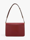 Saffiano Trunk Medium Shoulder Bag Burgundy - MARNI - BALAAN 4