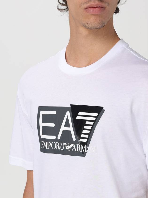 T-shirt EA7 in cotone con logo - EMPORIO ARMANI - BALAAN 3