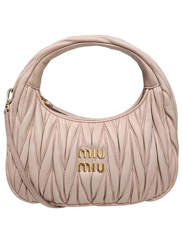 Wander Materasse Nappa Leather Mini Hobo Tote Bag Nude Pink - MIU MIU - BALAAN 2