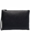 Intrecciato Leather Card Wallet Black - BOTTEGA VENETA - BALAAN 3