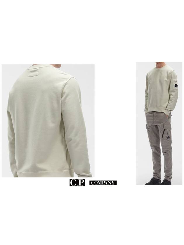 Brushed Emerized Diagonal Fleece Sweatshirt Light Grey - CP COMPANY - BALAAN 5