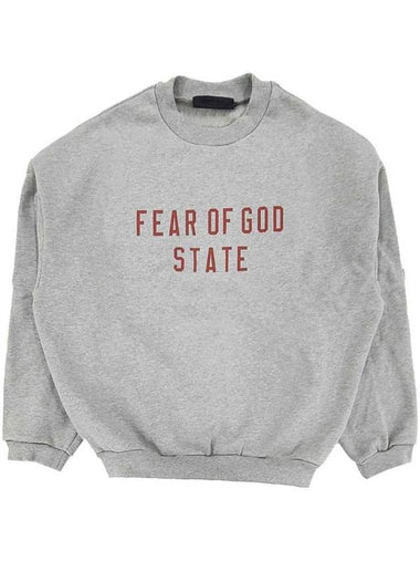 Essential Fleece Crewneck Sweatshirt Dark Heather - FEAR OF GOD - BALAAN 1