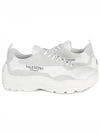 Gum Boy Leather Suede Low Top Sneakers White - VALENTINO - BALAAN 2