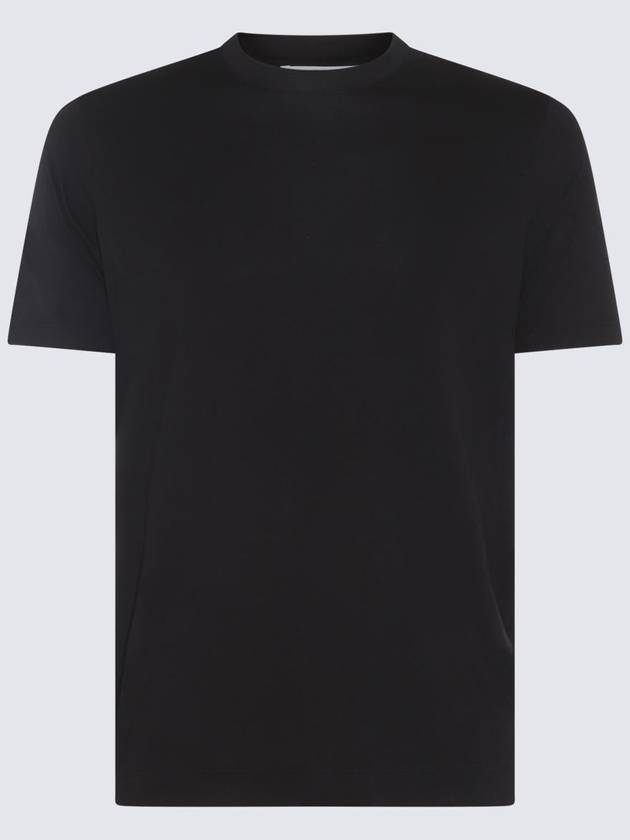 Cruciani Black Cotton Blend T-Shirt - CRUCIANI - BALAAN 1