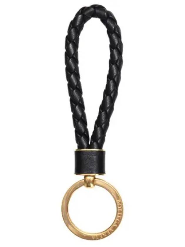 Intrecciato leather key ring holder - BOTTEGA VENETA - BALAAN 1