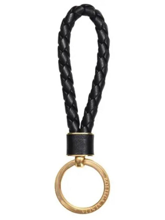 Intrecciato leather key ring holder - BOTTEGA VENETA - BALAAN 1