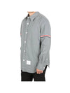 Three Stripes Armband Nylon Long Sleeve Shirt Grey - THOM BROWNE - BALAAN 1