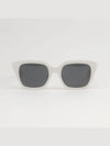 Eyewear Square Acetate Sunglasses White Grey - CELINE - BALAAN 4