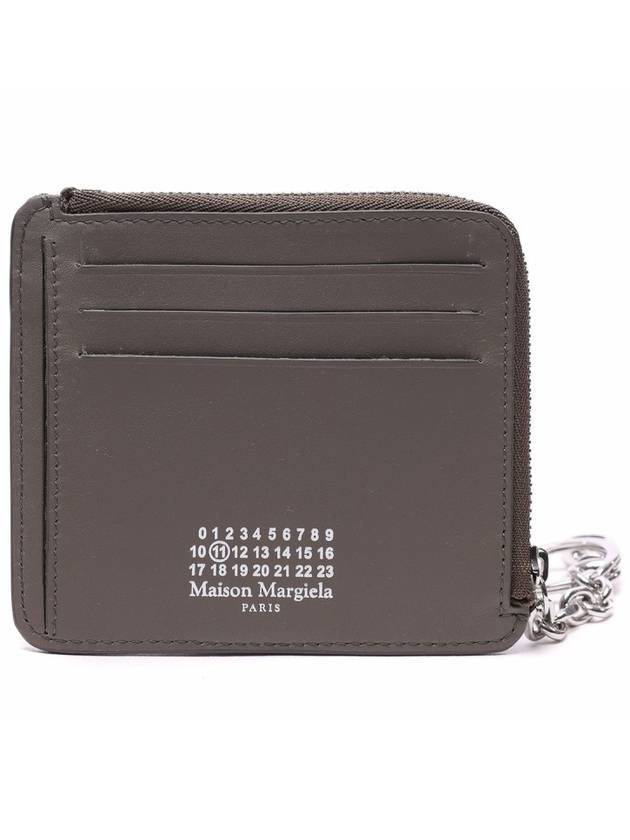 Stitch Half Zipper Card Wallet Grey - MAISON MARGIELA - BALAAN 5