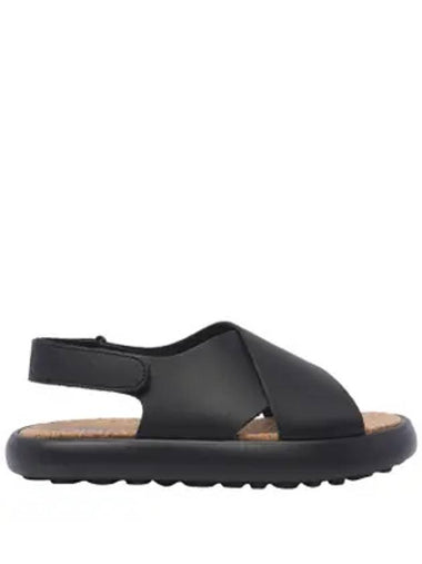 Pelotas Cross Strap Leather Sandals Black - CAMPER - BALAAN 1