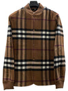 Quilted Check Wool Blend Bomber Jacket Dark Birch Brown - BURBERRY - BALAAN 3