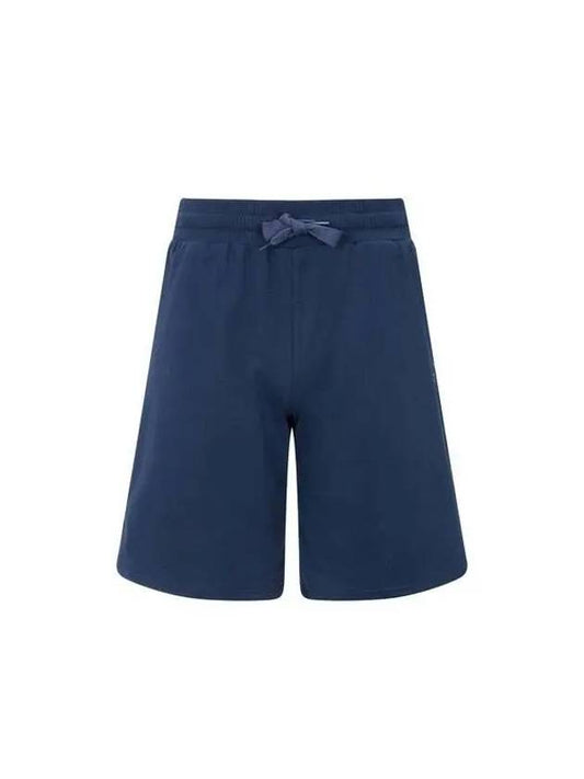 UNDERWEAR Men's Side Logo Cotton Lounge Shorts Navy 270237 - EMPORIO ARMANI - BALAAN 1