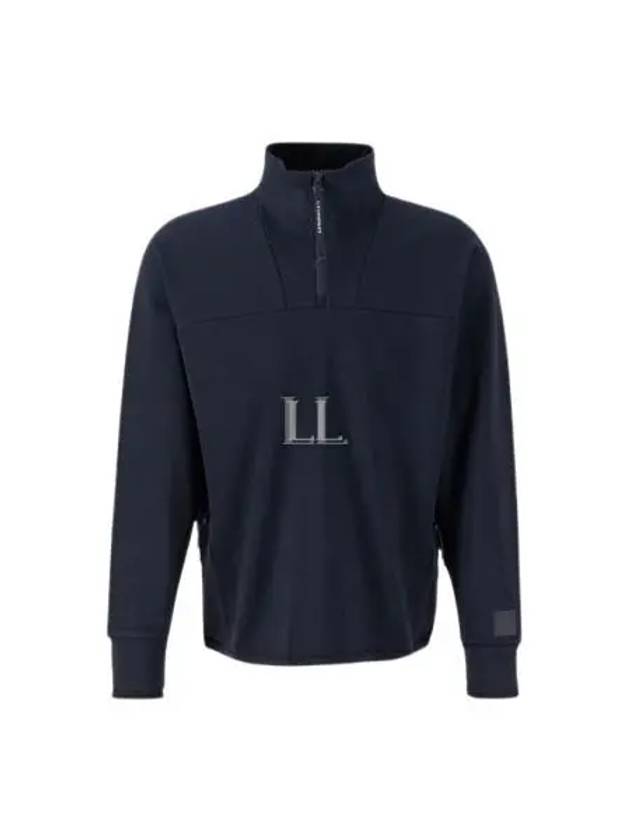 Metropolis Series Stretch Fleece Reverse Sweatshirt Navy - CP COMPANY - BALAAN 2