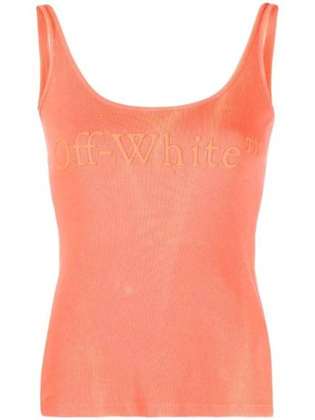 logo print sleeveless top OWAD072S23JER0022626 - OFF WHITE - BALAAN 1