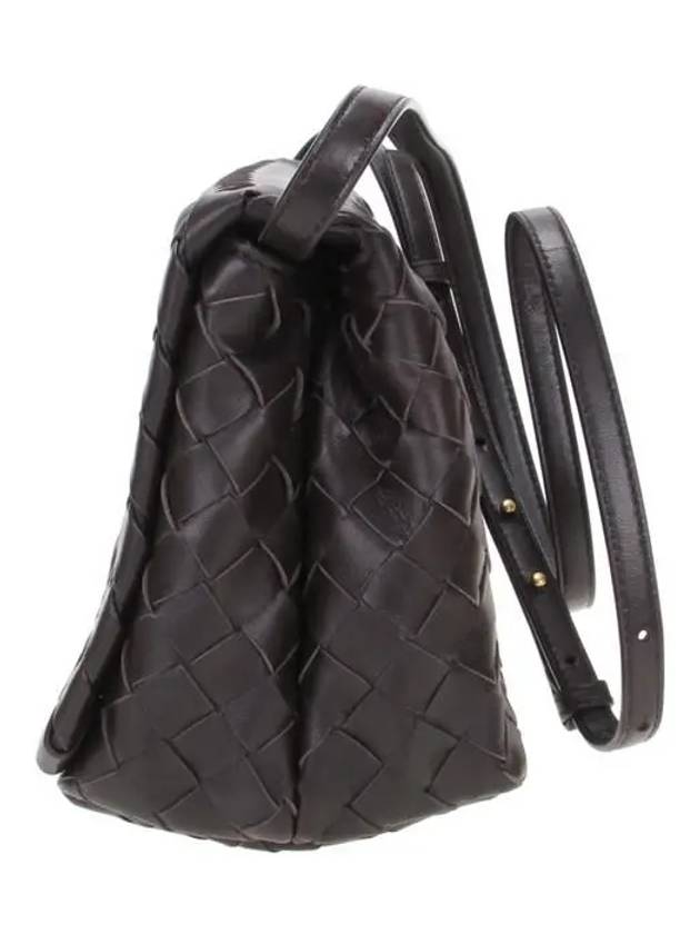 Intrecciato Leather Shoulder Bag Black - BOTTEGA VENETA - BALAAN.