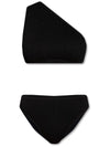 Asymmetrical Rib Bikini Black - BOTTEGA VENETA - BALAAN 1