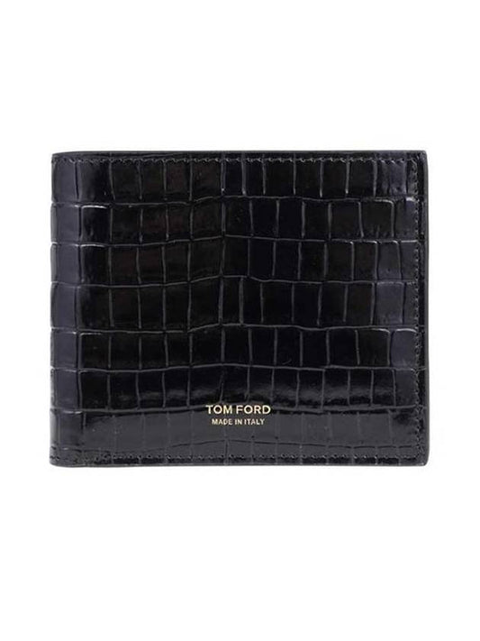 Men's T Line Half Wallet Black - TOM FORD - BALAAN 1