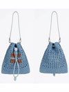 Woven Fabric Mini Bucket Bag Celeste - MIU MIU - BALAAN 3